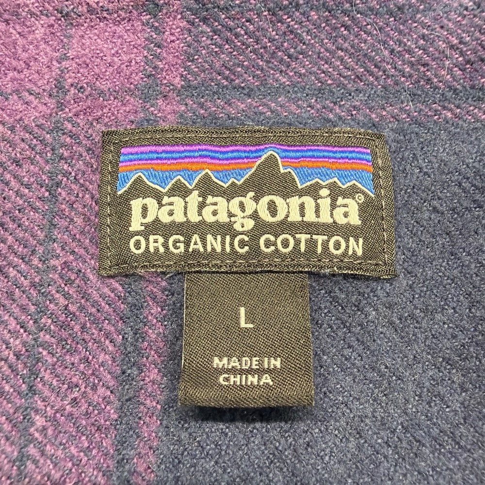 Patagonia Fjord Flannel Shirt Mens Large Plaid Organic Cotton Casual - Picture 4 of 5